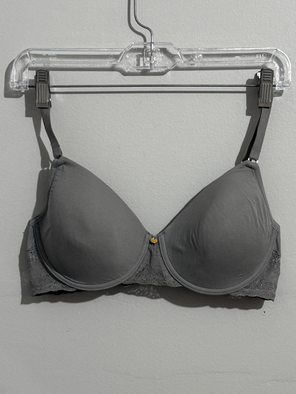 Natori Bra Womens 36C Bliss Perfection Comfort Contour Underwire Gray Soft